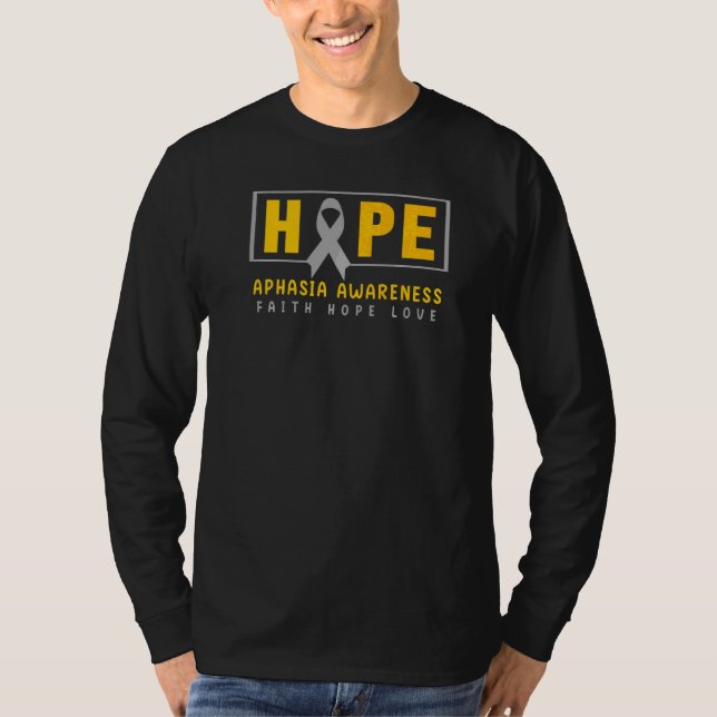 Camiseta Sensibilização para a Aphasia Esperam a conscienti (Frente)