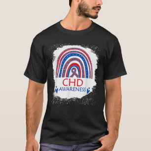 Camiseta Sensibilização para a DCC Doença cardíaca branquea