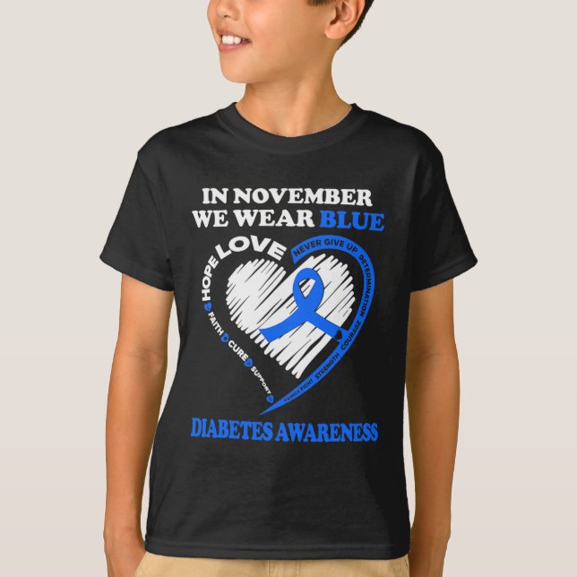 Camiseta Sensibilização para a diabetes em novembro Vestimo (Frente)