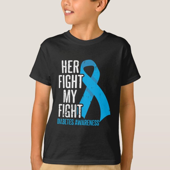 Camiseta Sensibilização para a Diabetes Familiares de Supor (Frente)