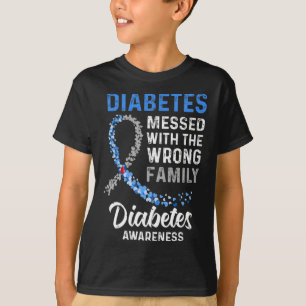 Camiseta Sensibilização Para A Diabetes Mensada Com O Su Da