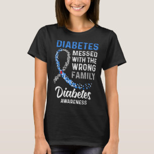Camiseta Sensibilização Para A Diabetes Mensada Com O Su Da