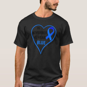Camiseta Sensibilização para a diabetes Mês T1D T2D Em nove