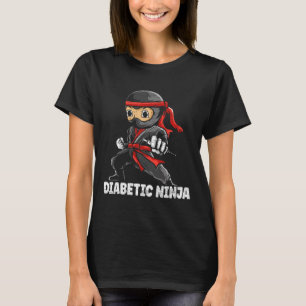 Camiseta Sensibilização para a Diabetes Ninja diabética Mês