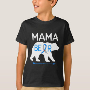 Camiseta Sensibilização para a Diabetes Tipo Um do Urso Mam