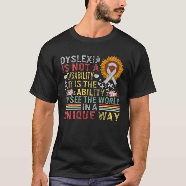 Camiseta Sensibilização Para A Dislexia Ver O Mundo Exclusi (Frente)
