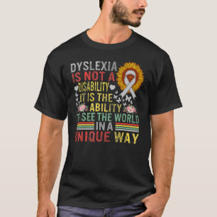 Camiseta Sensibilização Para A Dislexia Ver O Mundo Exclusi