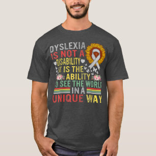 Camiseta Sensibilização Para A Dislexia Ver O Mundo Exclusi