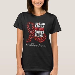Camiseta Sensibilização para a Doença Cardíaca Mês Fita Ver