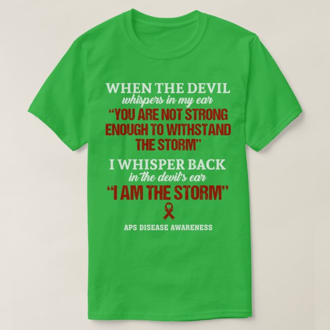Camiseta Sensibilização Para A Doença Da Aps Eu Sou A Tempe (Frente do Design)
