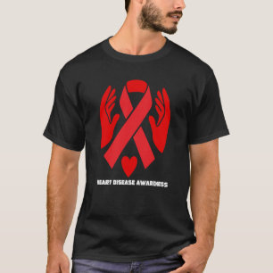 Camiseta Sensibilização Para A Doença Do Coração Vermelho E