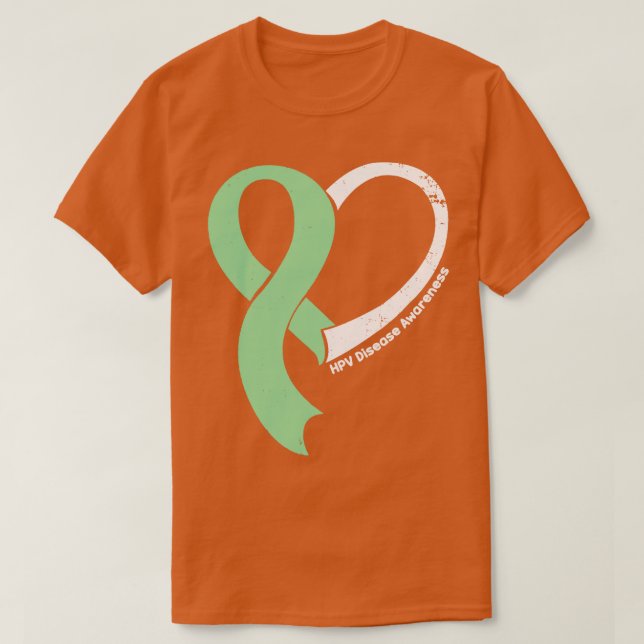 Camiseta Sensibilização para a doença do HPV Esperança amor (Frente do Design)