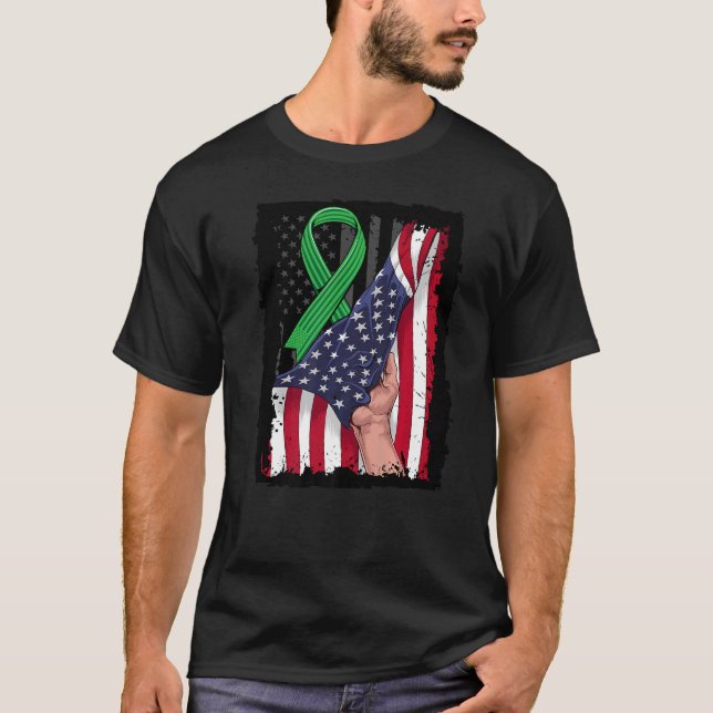 Camiseta Sensibilização para a Doença Renal Bandeira Verde  (Frente)