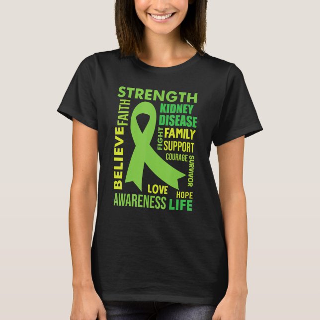 Camiseta Sensibilização Para A Doença Renal Do Ckd Resistên (Frente)