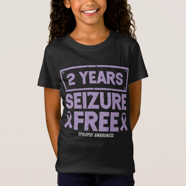 Camiseta Sensibilização para a Epilepsia 2 Anos Convulsões  (Frente)