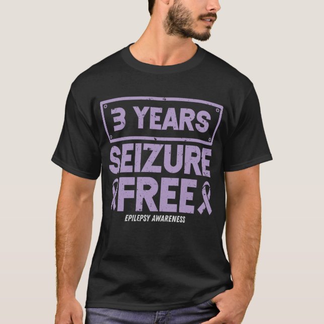 Camiseta Sensibilização para a Epilepsia 3 anos Convulsões  (Frente)