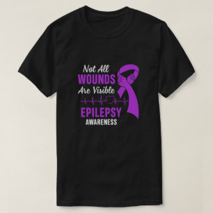 Camiseta Sensibilização para a epilepsia Nem todas as ferid
