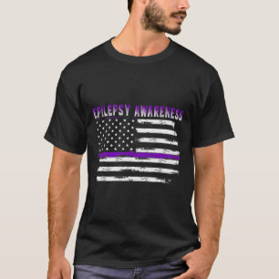 Camiseta Sensibilização Para A Epilepsia Usa Sinalizador Da