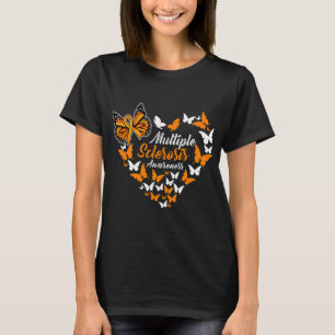 Camiseta Sensibilização para a Esclerose Laranja Borboleta