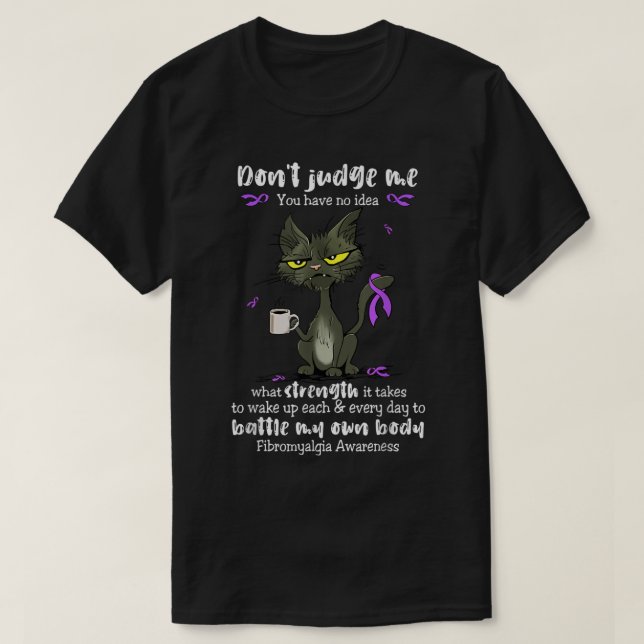Camiseta Sensibilização para a fibromialgia não me julgue q (Frente do Design)