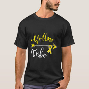 Camiseta Sensibilização para a infância Cancer Faixa amarel