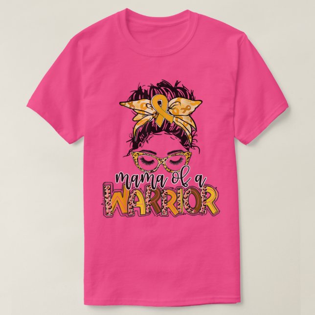 Camiseta Sensibilização Para A Infância Do Cancer De Uma Me (Frente do Design)