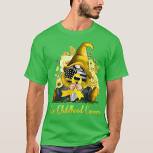 Camiseta Sensibilização para a infância do Cancer Dourado G