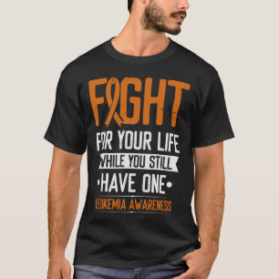 Camiseta Sensibilização para a Leucemia Laranja Guerreiro d
