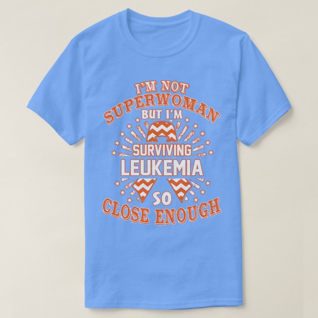 Camiseta Sensibilização Para A Leucemia Não Sou Super Mulhe (Frente do Design)