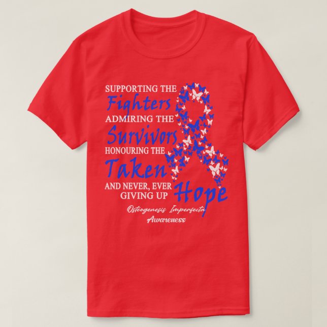 Camiseta Sensibilização Para A Osteogênese Imperfeta Que Ap (Frente do Design)