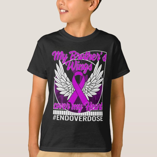 Camiseta Sensibilização para a overdose de fármacos Cobrir  (Frente)