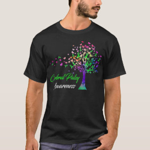 Camiseta Sensibilização para a paralisia cerebral da fita e