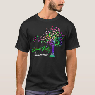 Camiseta Sensibilização para a paralisia cerebral da fita e