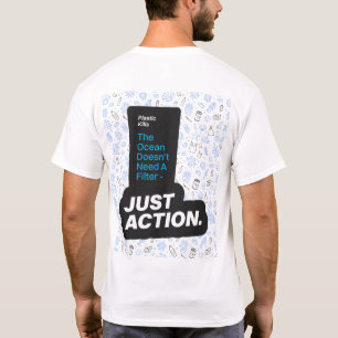 Camiseta Sensibilização para a Poluição Plástica no Oceano