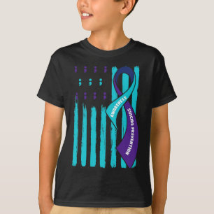 Camiseta Sensibilização Para A Prevenção Do Suicídio Roxo E