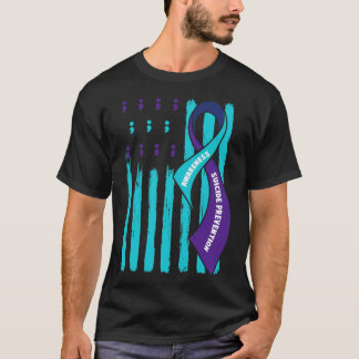 Camiseta Sensibilização Para A Prevenção Do Suicídio Roxo E