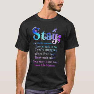 Camiseta Sensibilização para a prevenção suicida Mantenha s