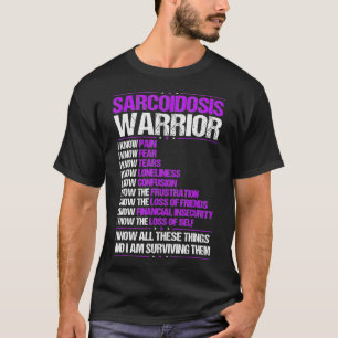 Camiseta Sensibilização para a Sarcoidose Conheço Dor Fi