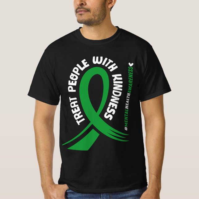Camiseta Sensibilização para a saúde mental Bondade de Fita (Frente)