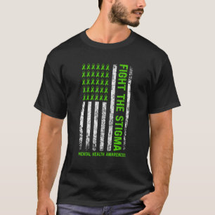 Camiseta Sensibilização Para A Saúde Mental Combater O Esti