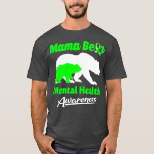 Camiseta Sensibilização para a saúde mental da mãe urso