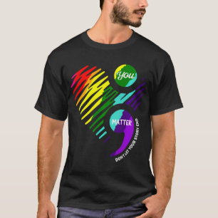 Camiseta Sensibilização para a Saúde Mental do Semicolon