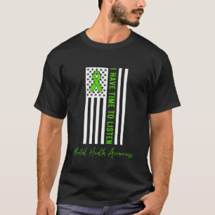 Camiseta Sensibilização para a saúde mental Eu tenho tempo