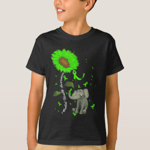 Camiseta Sensibilização para a saúde mental Sunflower Green