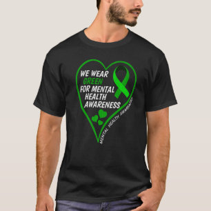 Camiseta Sensibilização Para A Saúde Mental Vestimos Verde 