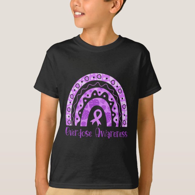 Camiseta Sensibilização para a Sobredosagem Arco - Roxo Rox (Frente)