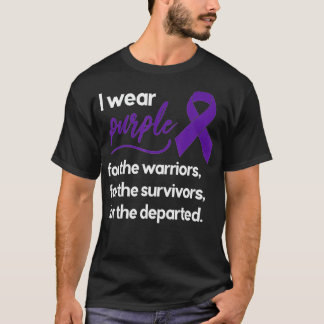 Camiseta Sensibilização para a sobredosagem Eu Visto Roxo 