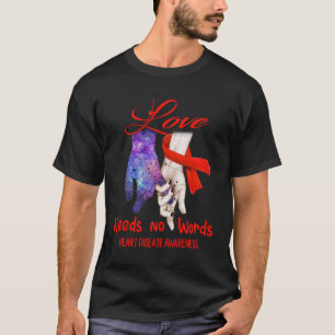 Camiseta Sensibilização para as doenças cardíacas - O amor 
