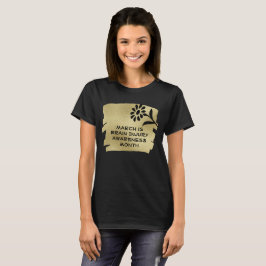 Camiseta Sensibilização para lesões cerebrais Douradas e ne