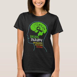 Camiseta Sensibilização para lesões cerebrais TBI em qua